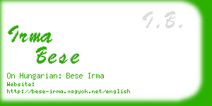 irma bese business card